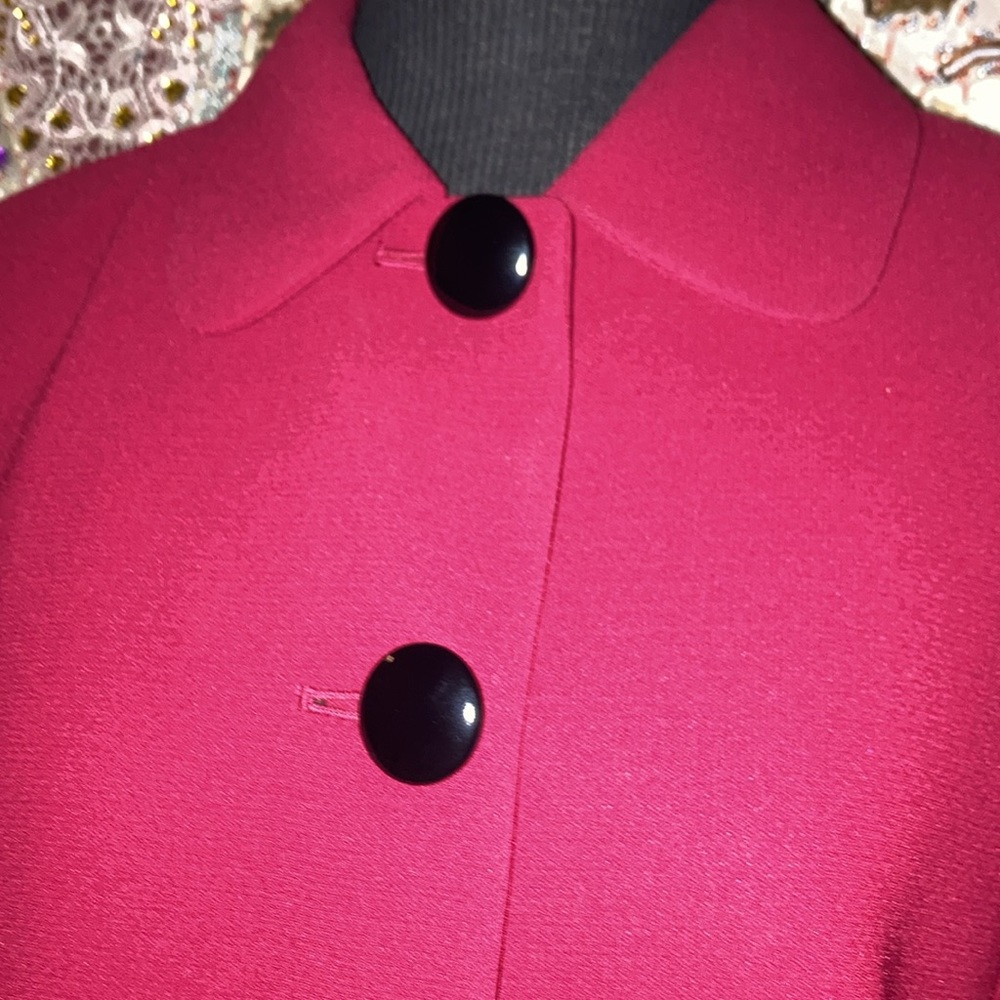 Reddish Maroon Colored 100% Polyester Jacket W/ 2… - image 2